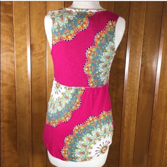 Anthropology Meadow Rue Boho Fuchsia shirt XS - Picture 3 of 5